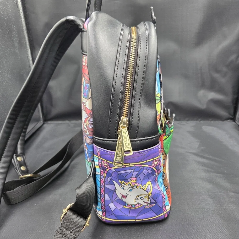 Loungefly Disney Castle Backpack with Multicolor Design - Picture 7 of 10